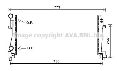 AVA QUALITY COOLING vw2340 -  Радиатор, охлаждение двигателя